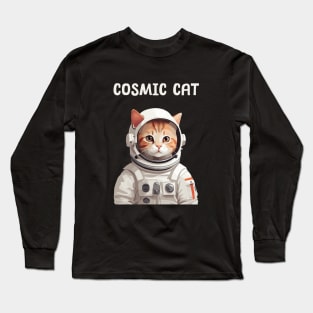 Astronaut cat in space Long Sleeve T-Shirt